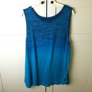 Ana Women's 1X tank top rayon blend ana a.n.a. teal aqua soft nice